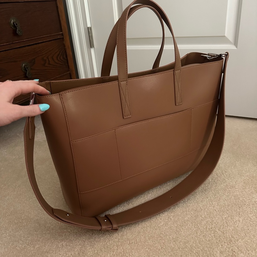 CALPAK Haven Laptop Tote Bag Tan